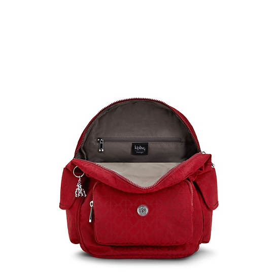 Kipling City Pack Small Classic Backpacks Signature Red | CA 1498IL